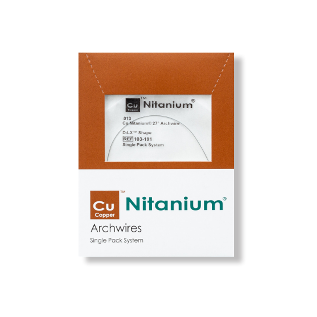 CuNitanium Carriere D-LX 35° дуга .019х.025 EZ Stops шт (ОО)